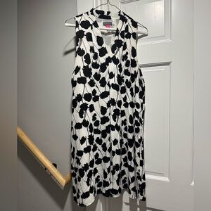 Vince Camuto Black and White Sleeveless Dress